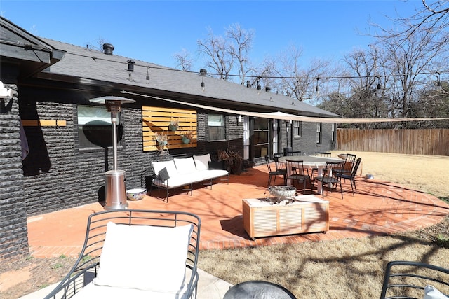 view of patio / terrace with an outdoor living space