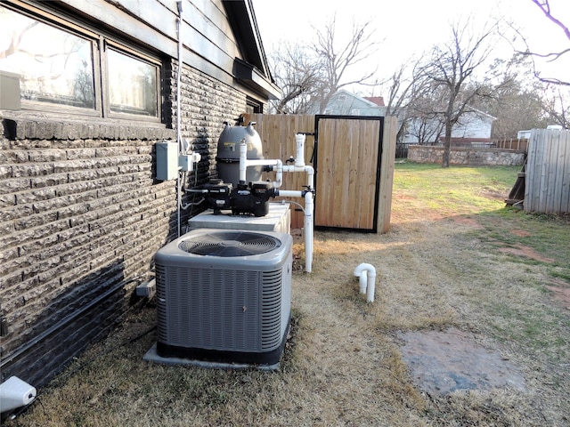 exterior details with central air condition unit