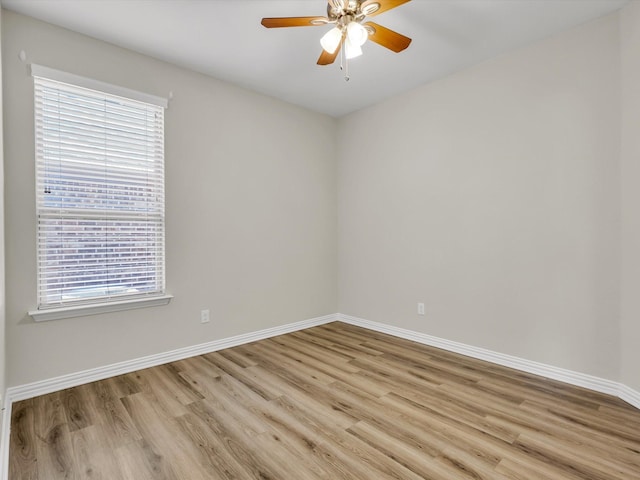 14824 Angel Trace Dr, Aledo, TX 76008 - spare room with light wood-style flooring, baseboards, and ceiling fan
