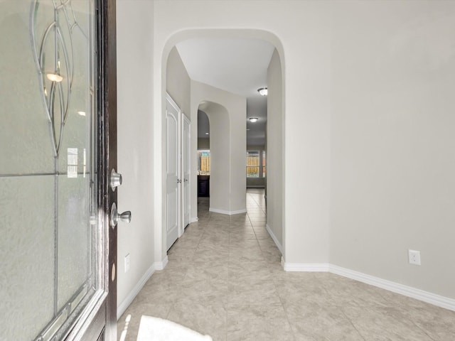 14824 Angel Trace Dr, Aledo, TX 76008 - corridor with baseboards and arched walkways