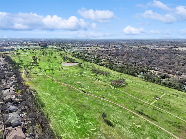 drone / aerial view with a rural view