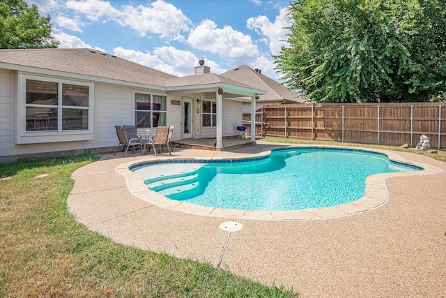 view of pool with a patio