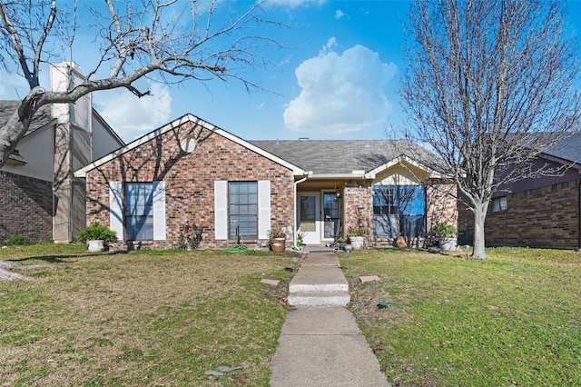 ranch-style house with a front yard