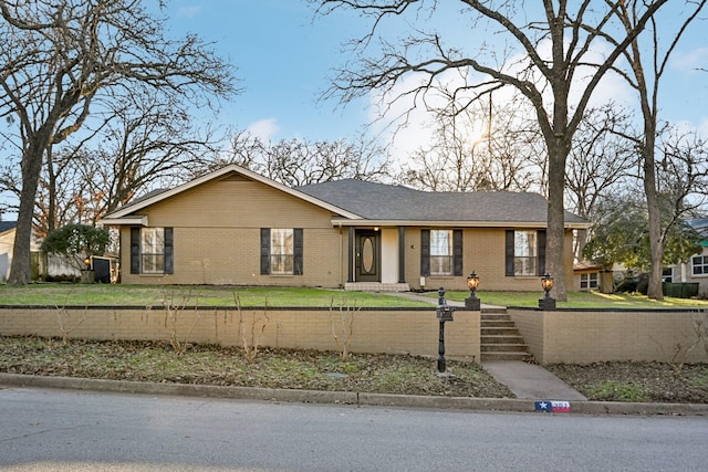 view of single story home