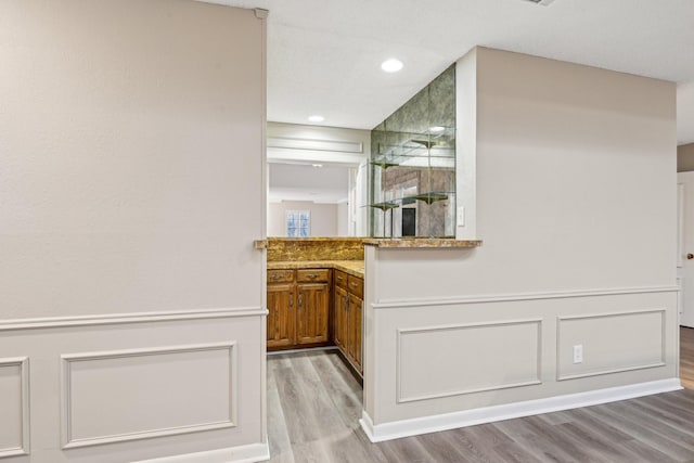 201 Trailwood Dr, Euless, TX 76039 - bar with light hardwood / wood-style floors