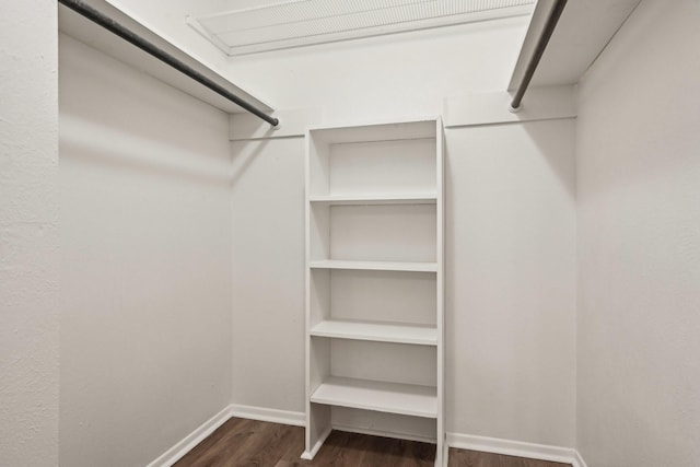 201 Trailwood Dr, Euless, TX 76039 - walk in closet with dark hardwood / wood-style flooring