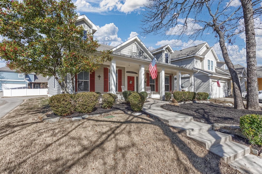 view of front of home with a porch