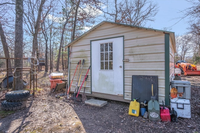 view of outdoor structure