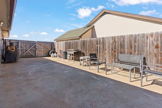 view of patio with grilling area