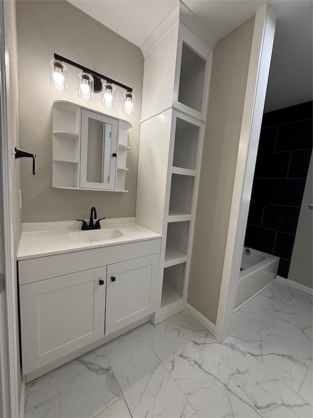 bathroom with vanity