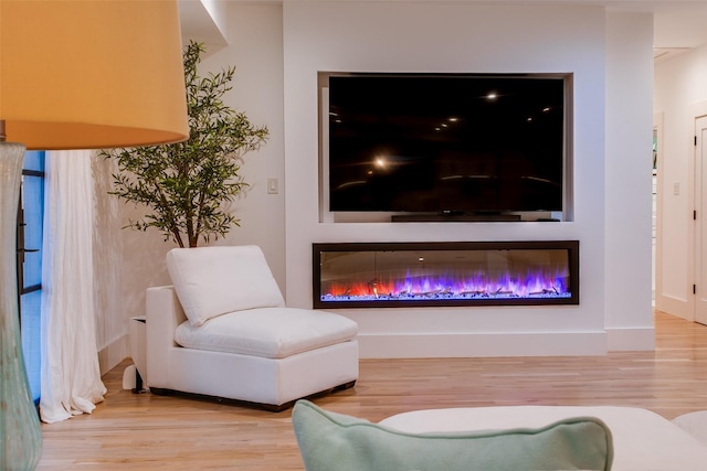 living room featuring hardwood / wood-style floors