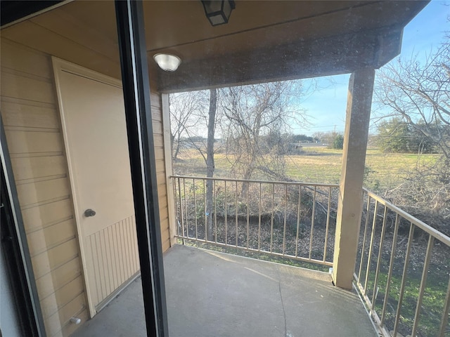 balcony with a rural view