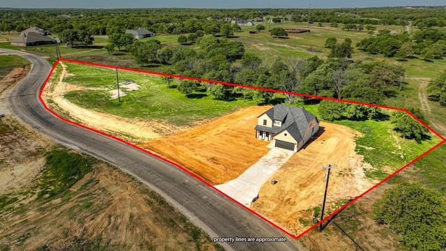 241 Zebrastone Way, Poolville, TX 76487 - view of subject property with property parcel outlined