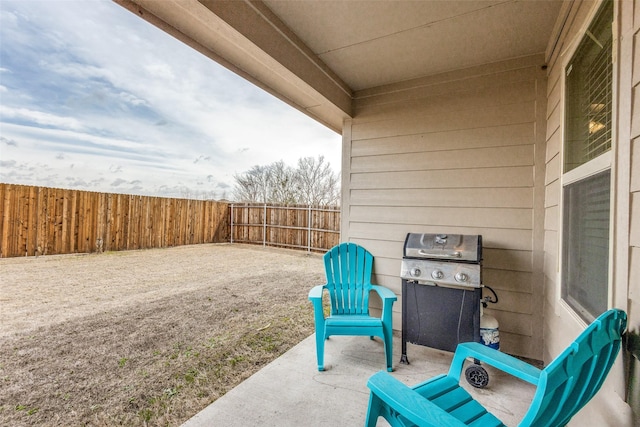 view of patio featuring area for grilling