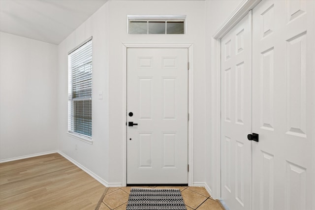 view of tiled foyer