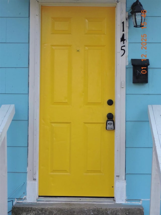 view of doorway to property