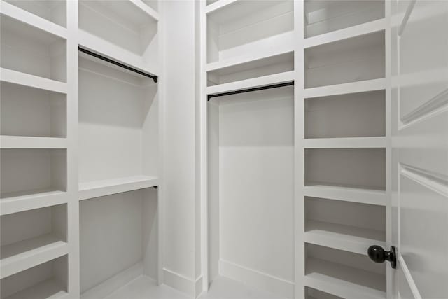 view of walk in closet