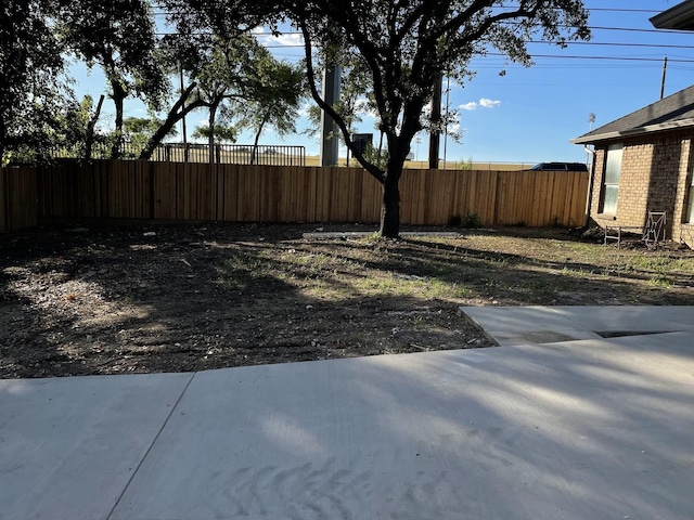 view of yard with a patio area