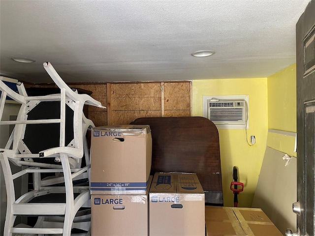 storage area featuring a wall mounted AC