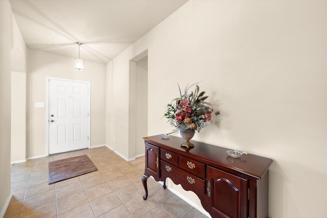 view of tiled foyer