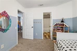 bedroom with carpet floors