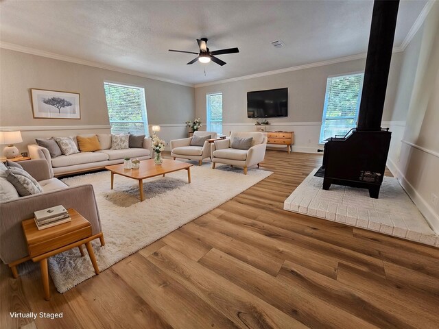 corridor featuring crown molding, dark hardwood / wood-style flooring, and an inviting chandelier