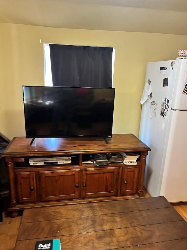 details featuring white refrigerator