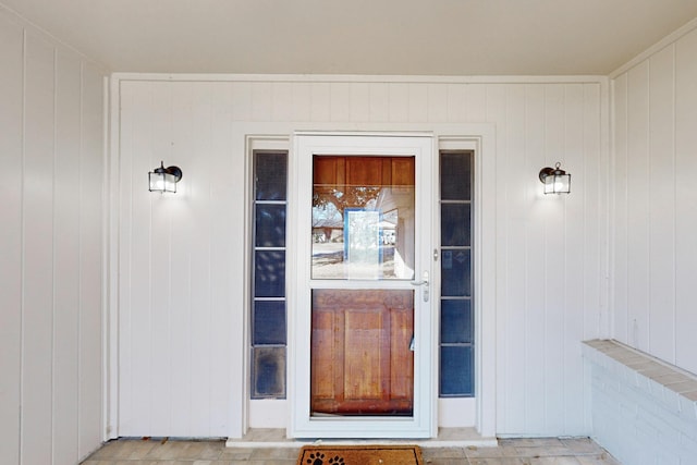 view of doorway to property