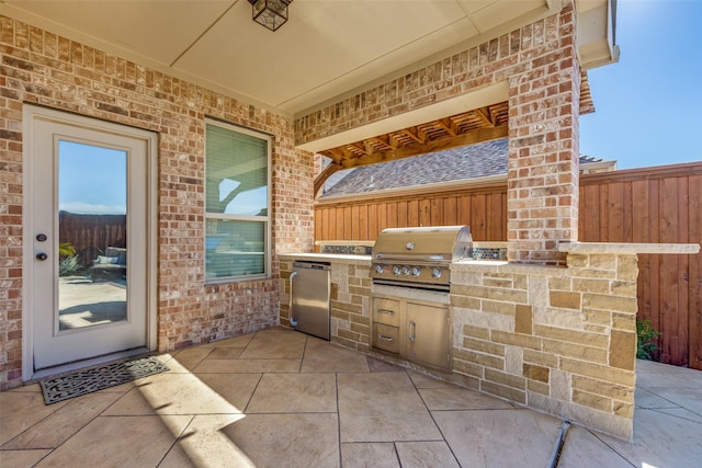 view of patio / terrace featuring a grill and area for grilling