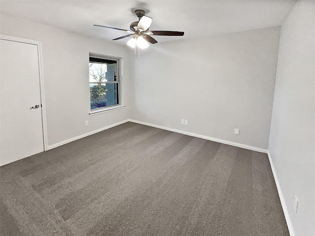 unfurnished room featuring ceiling fan