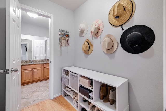 interior space featuring light hardwood / wood-style floors