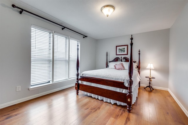 bedroom featuring light hardwood / wood-style floors