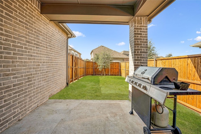 view of patio / terrace featuring grilling area