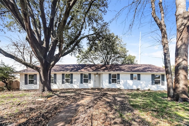 view of single story home