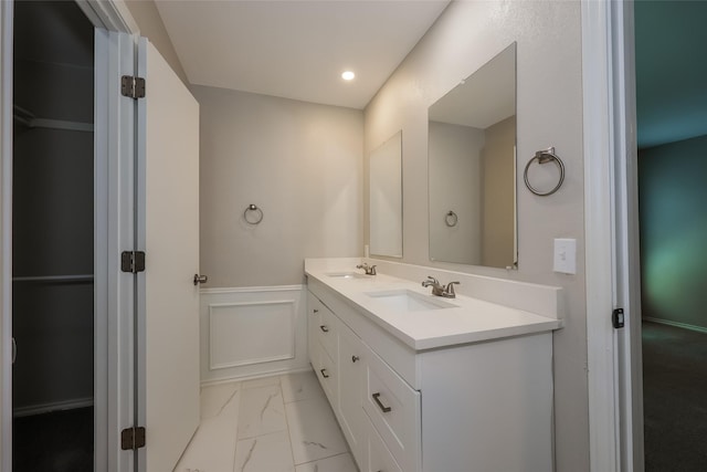 bathroom featuring vanity