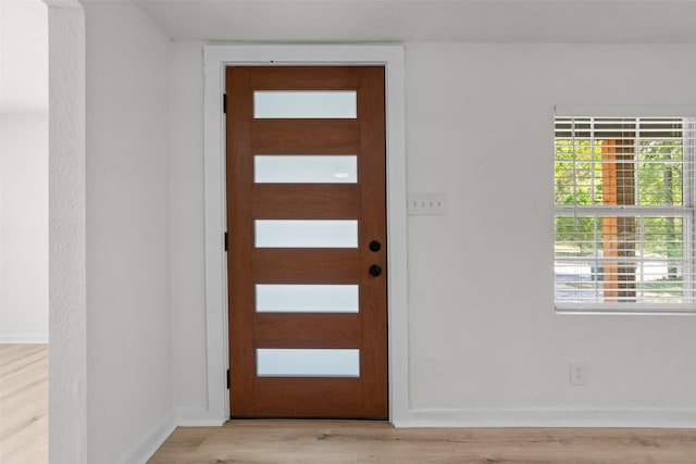 entrance foyer featuring light hardwood / wood-style flooring