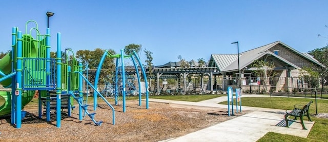 view of play area