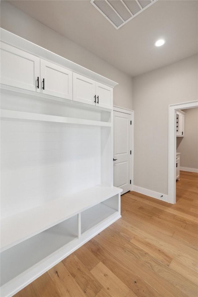 mudroom featuring light hardwood / wood-style floors