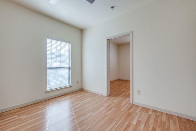 2002 Moser Ave, Dallas, TX 75206 - spare room with ceiling fan and light hardwood / wood-style flooring