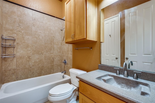 2002 Moser Ave, Dallas, TX 75206 - full bathroom with vanity, tiled shower / bath, and toilet
