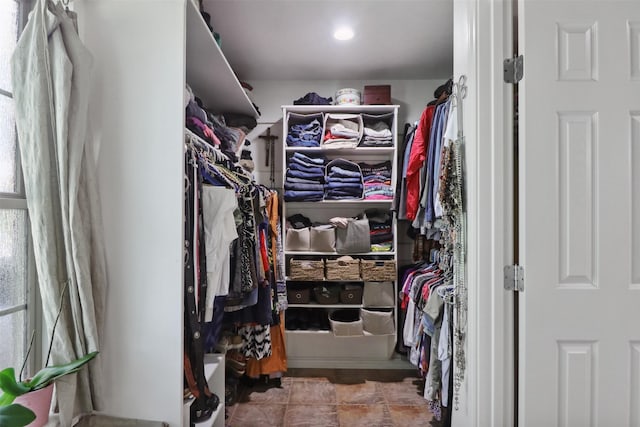 view of walk in closet