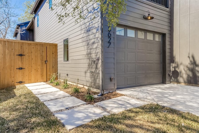 view of home's exterior featuring a garage