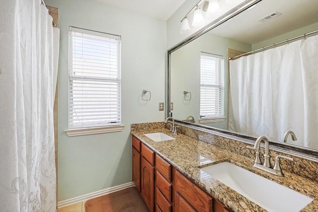 bathroom featuring vanity