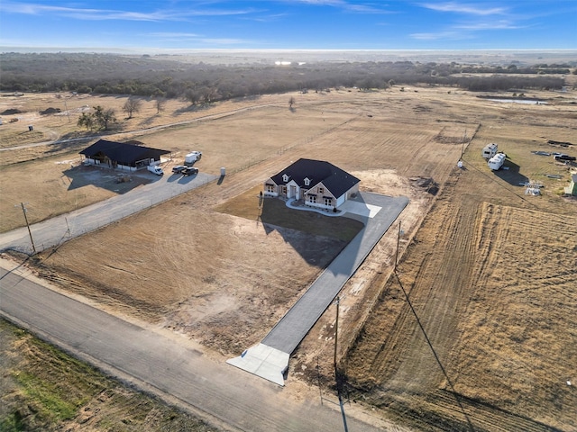 drone / aerial view featuring a rural view