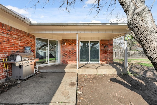 exterior space featuring grilling area