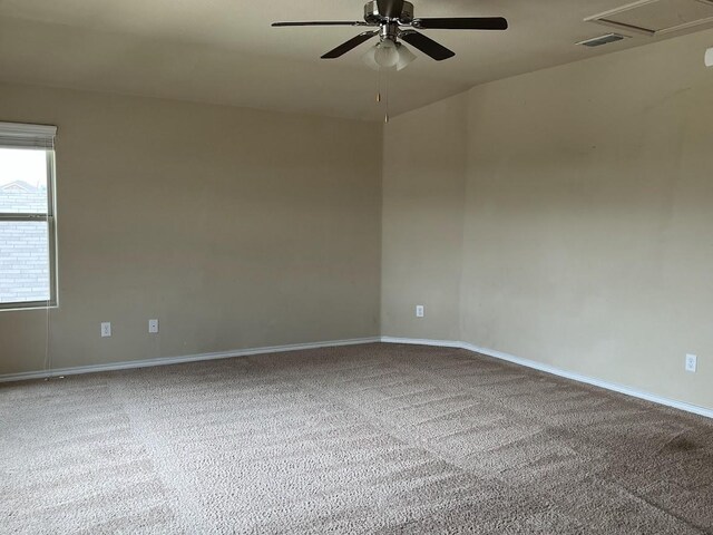 14125 Rabbit Brush Ln, Fort Worth, TX 76052 - spare room featuring carpet flooring, a ceiling fan, and baseboards
