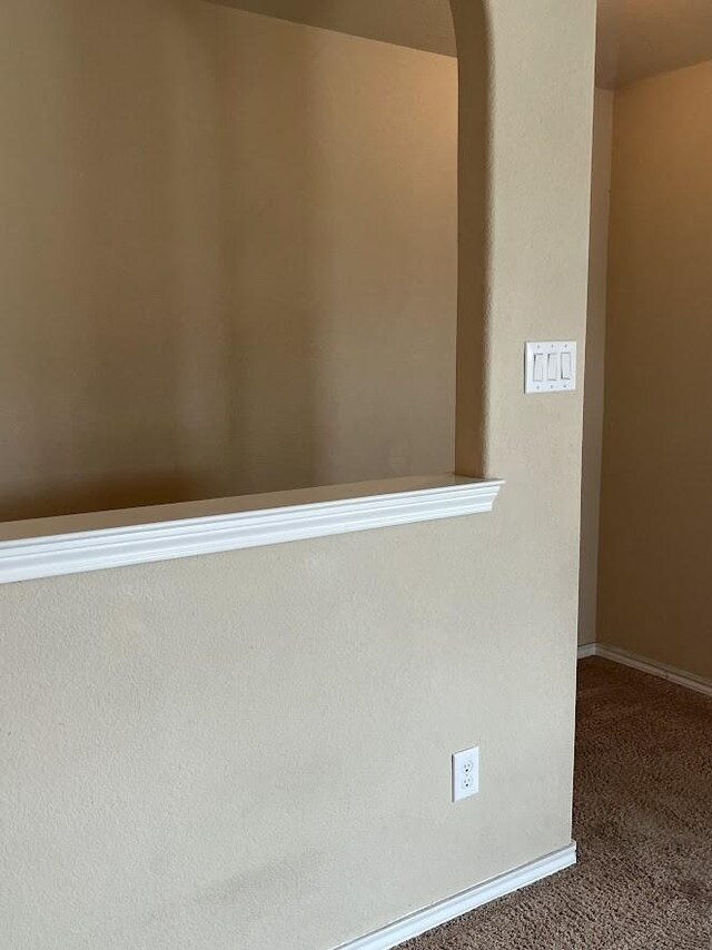 14125 Rabbit Brush Ln, Fort Worth, TX 76052 - detailed view of carpet, baseboards, and arched walkways