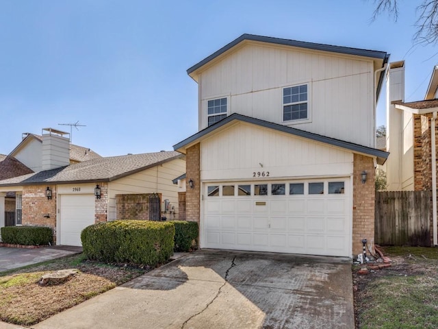 view of front of home featuring a garage