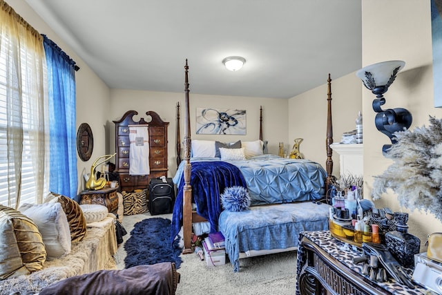 bedroom featuring carpet flooring