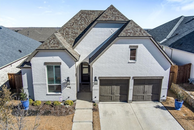 view of front facade featuring a garage